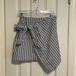 TOBI striped asymmetrical mini skirt